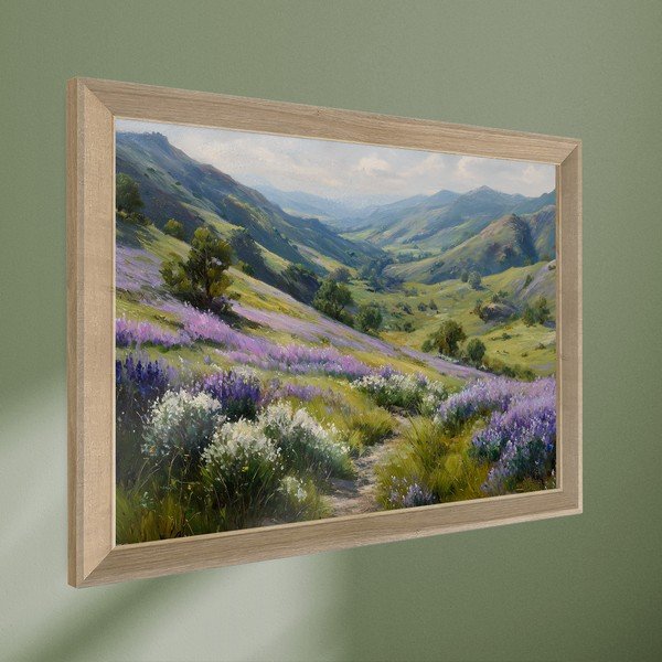 Nyomtatott keretezett kép 75x56 cm Violet Hills – Styler-image-4