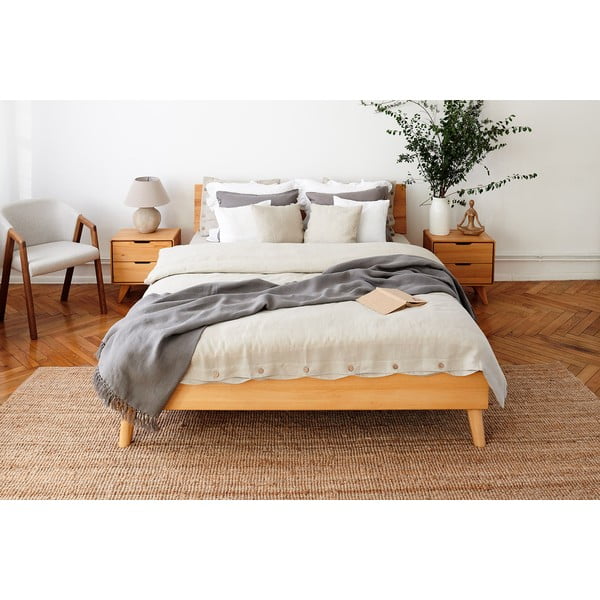 Bükkfa franciaágy 160x200 cm Greg 1 - The Beds-image-1