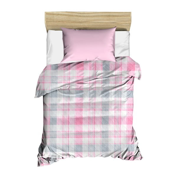 Checkers rózsaszín steppelt ágytakaró, 160 x 230 cm