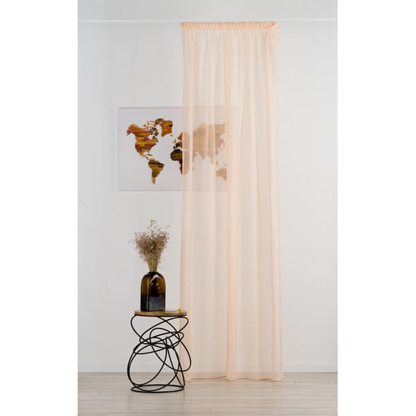 Lazacszínű átlátszó függöny 300x260 cm Voile – Mendola Fabrics