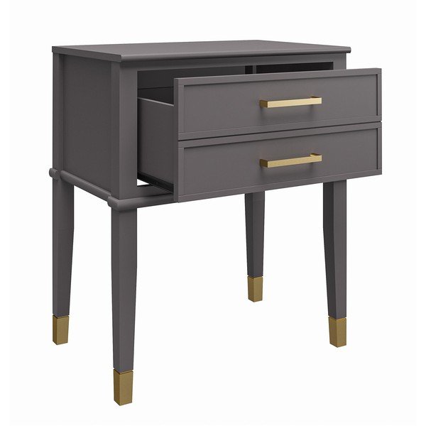 Sötétszürke éjjeliszekrény Westerleigh – CosmoLiving by Cosmopolitan-image-3