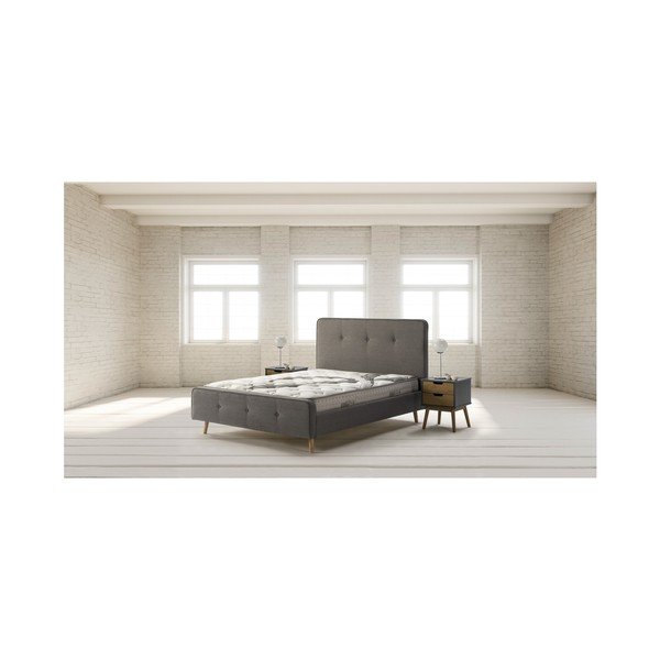 Baku szürke-barna éjjeliszekrény tömör borovi fenyőből - Marckeric-image-1