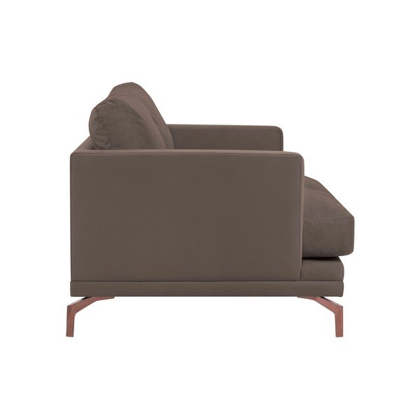 Jupiter barna kétszemélyes kanapé, aranyszínű lábakkal - Windsor & Co Sofas-image-2