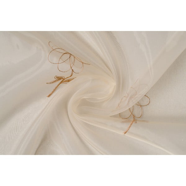 Bézs fényáteresztő függöny 140x245 cm Edith – Mendola Fabrics-image-2