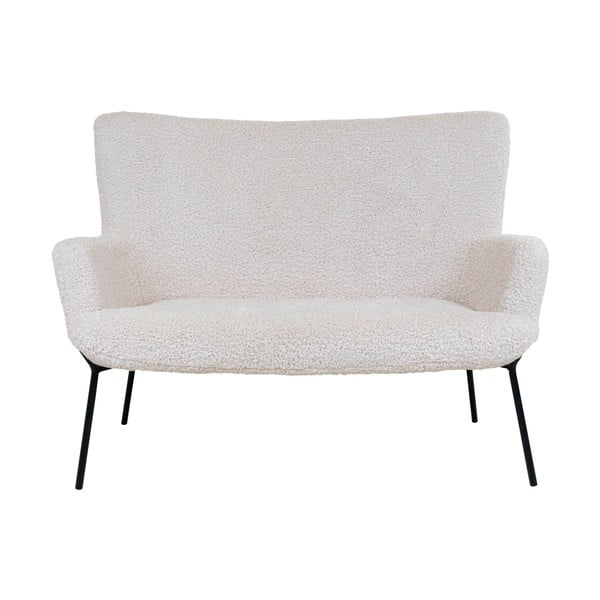 Fehér buklé kanapé 128 cm Glasgow – House Nordic