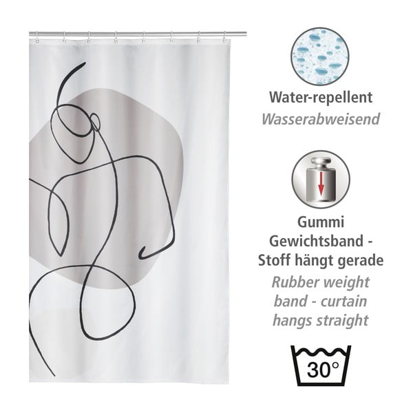 Zuhanyfüggöny 180x200 cm Ladyline – Wenko-image-3