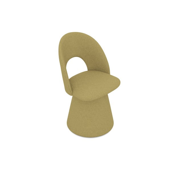 Mustársárga kárpitozott étkezőfotel Kalo – Makamii-image-2