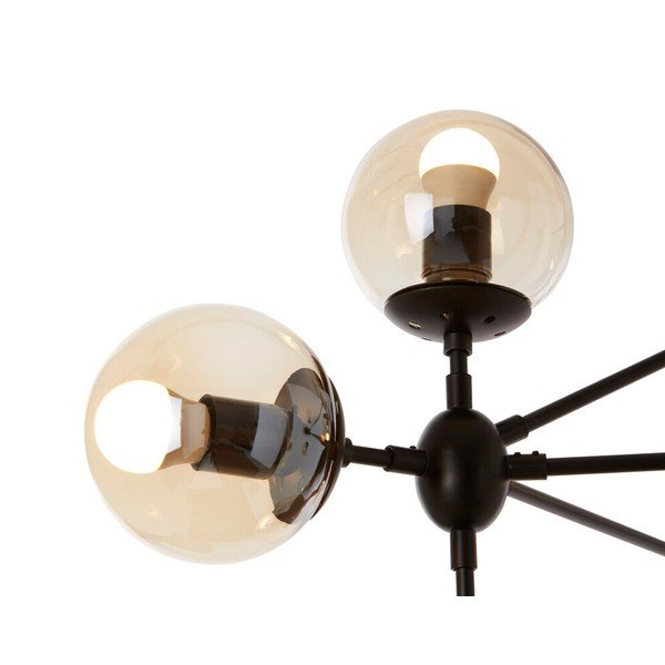 Fekete fém függőlámpa üveg búrával Abira – Premier Housewares-image-3