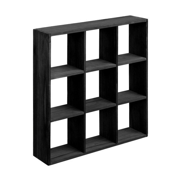 Fekete többszintes borovi fenyő fali polc 46 cm Moss – House Nordic