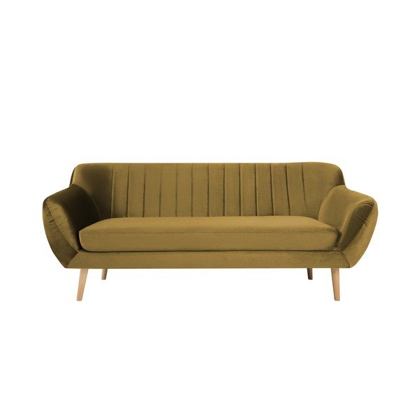 Benito mustársárga 3 személyes kanapé - Mazzini Sofas