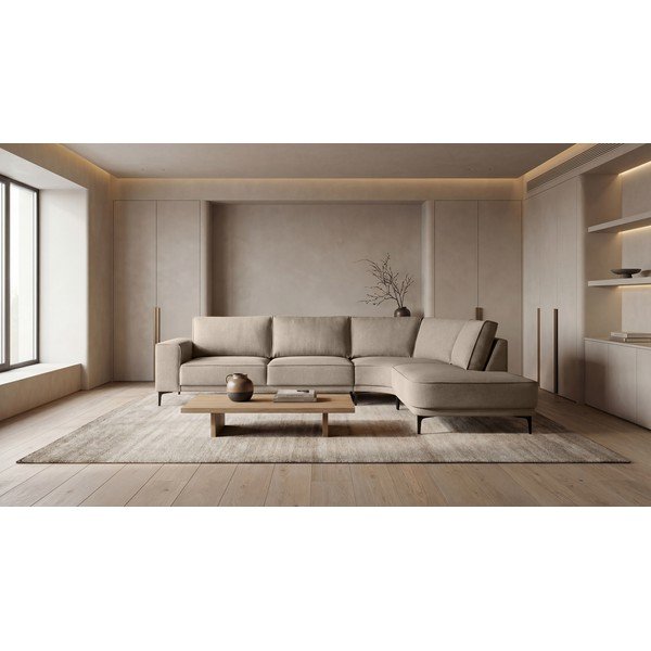 Világosbarna sarokkanapé (jobb oldali) Copenhagen – Scandic-image-1