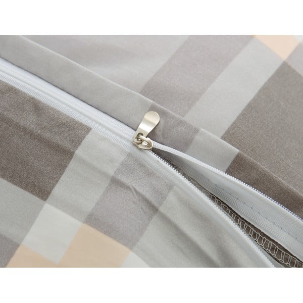 Barna-krémszínű egyszemélyes háromrészes mikroszatén ágyneműhuzat 140x200 cm Henry – My House-image-4