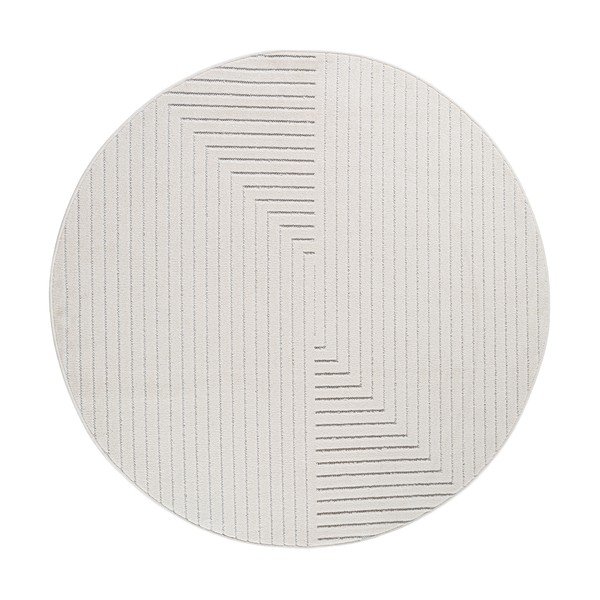 Krémszínű kerek kültéri-beltéri szőnyeg ø 80 cm Nova 1202 – Ayyildiz Carpets