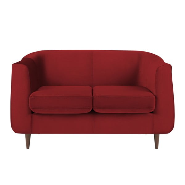 Glam piros bársony kanapé, 125 cm - Kooko Home