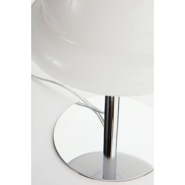 Fehér-fényes ezüstszínű opálüveg asztali lámpa (magasság 26 cm) Bubba – Jotex-image-4