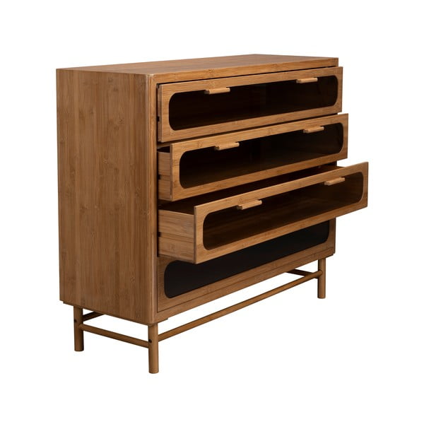 Natúr színű bambusz komód 105x88x38 cm Caroun – Dutchbone-image-3