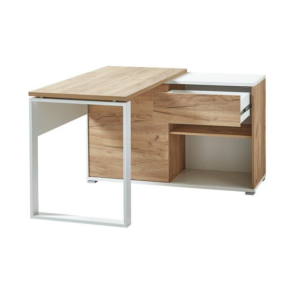 Íróasztal tölgyfa dekorral 120x117 cm Lioni - Germania-image-4