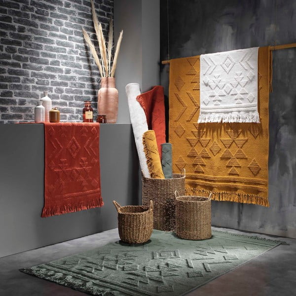 Okkersárga mosható szőnyeg 60x90 cm Cilaos – douceur d'intérieur-image-2