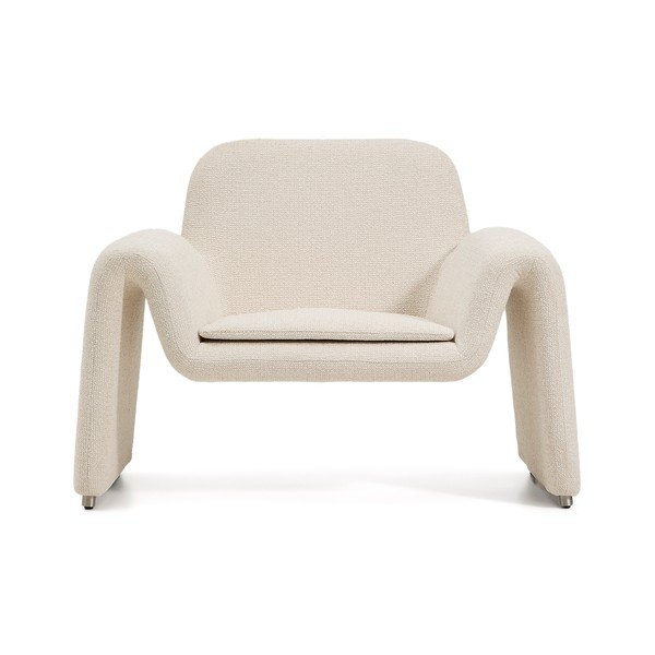 Bézs zsenília fotel Melvia – Kave Home-image-2