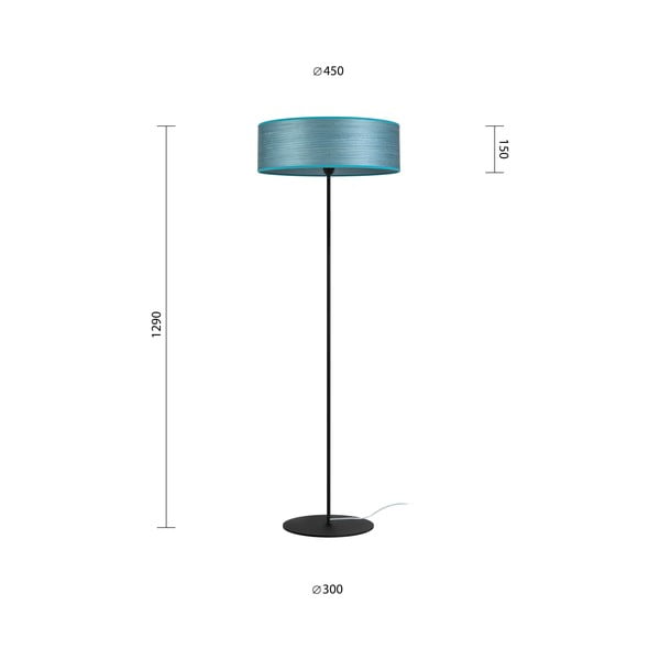 Ocho XL kék állólámpa természetes furnérból, ⌀ 45 cm - Sotto Luce-image-3