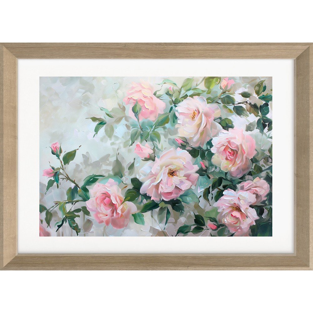 Nyomtatott keretezett kép 75x56 cm Blooming Roses – Styler