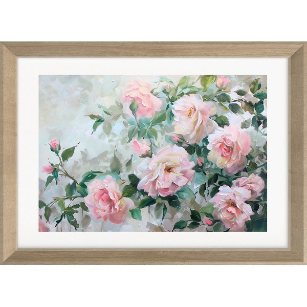 Nyomtatott keretezett kép 75x56 cm Blooming Roses – Styler