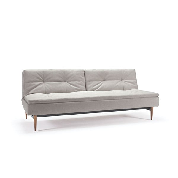 Dublexo világosszürke kinyitható kanapé, világos barna lábakkal - Innovation