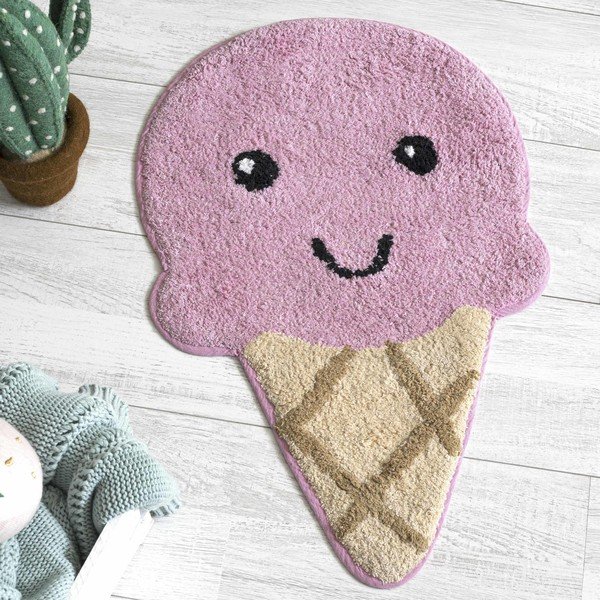 Ice Cream rózsaszín-fehér pamut fürdőszobai kilépő, 44 x 68 cm - Mr. Fox-image-1