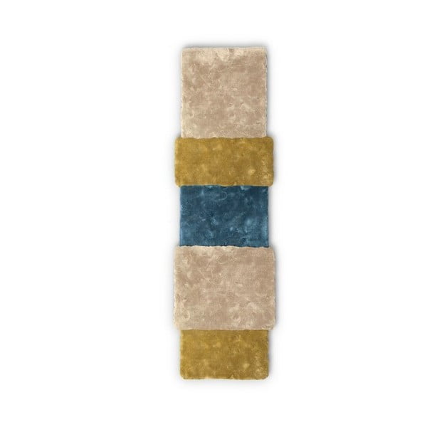 Over Stripe barna-kék szőnyeg, 71 x 260 cm - EMKO