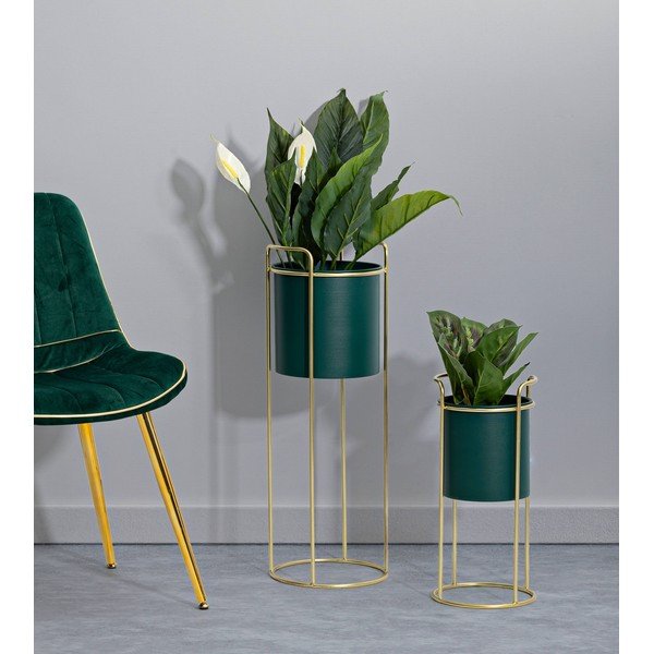 Fém kaspó szett 2 db-os ø 24 cm Grent Slim – Mauro Ferretti-image-1