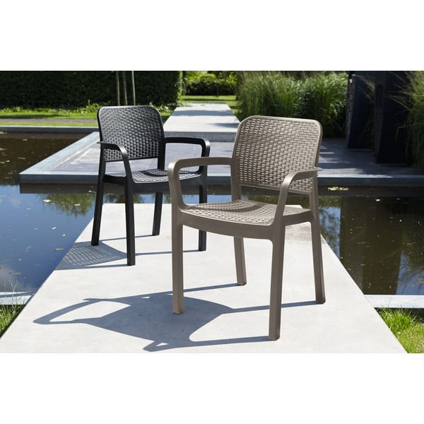 Sötétbarna műanyag kerti szék Samanna – Keter-image-2