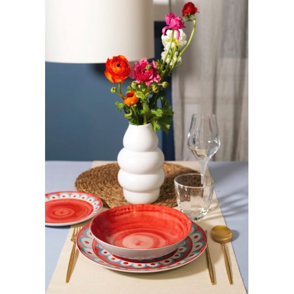 Világoskék porcelán mélytányér készlet 6 db-os ø 21 cm Tangeri blue – Villa Altachiara-image-3