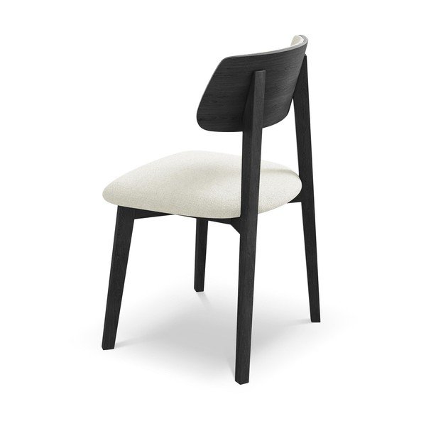 Krémszínű tömörfa étkezőszék Niu – Makamii-image-3