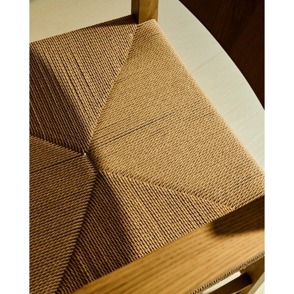 Natúr színű tölgyfa karfás étkezőfotel Idun – Kave Home-image-3