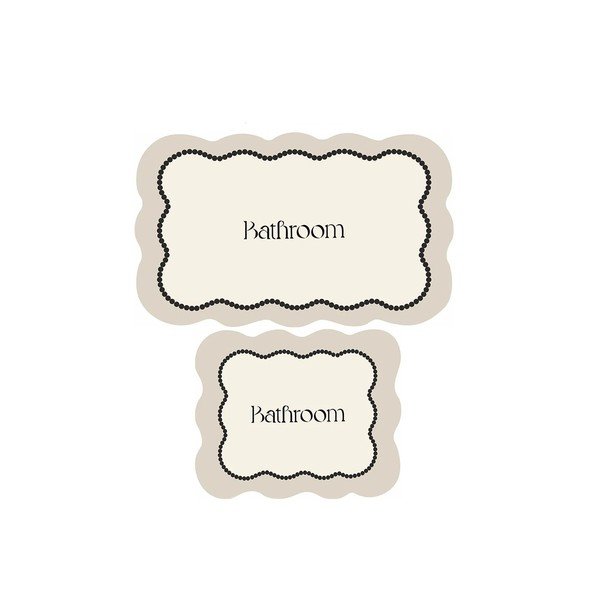 Krémszínű fürdőszobai kilépő szett 2 db-os 60x100 cm Bounde – Foutastic