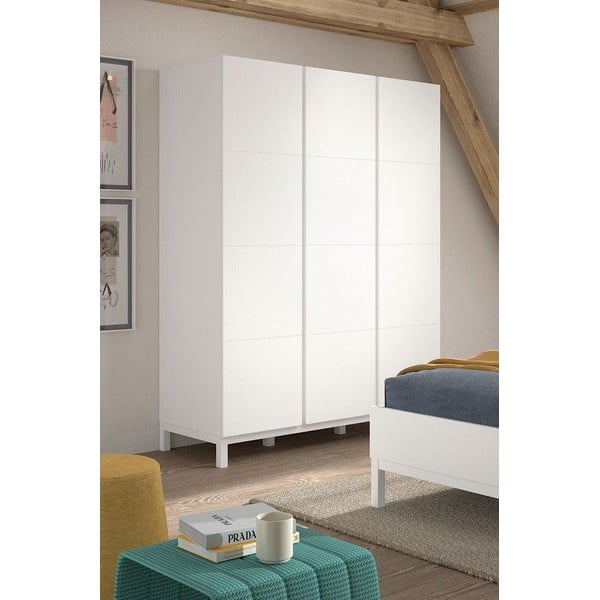 Fehér gyerek ruhásszekrény 149x196x58 cm Eva – Vipack-image-1