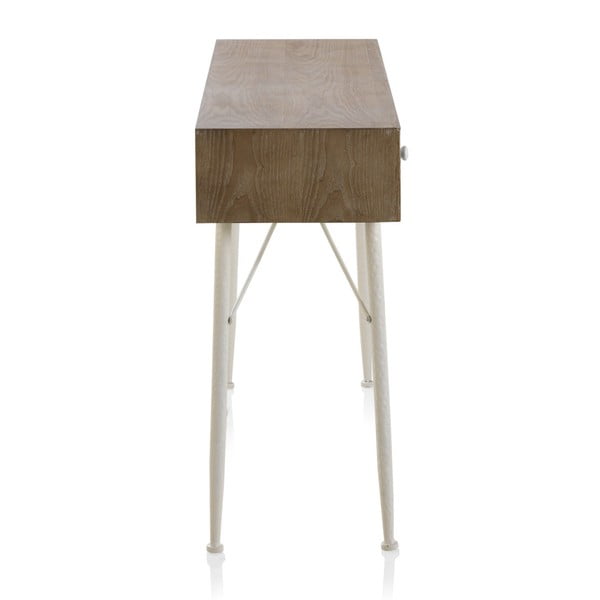 Rustico Geometric konzolasztal fekete-fehér részletekkel és 3 fiókkal - Geese-image-2