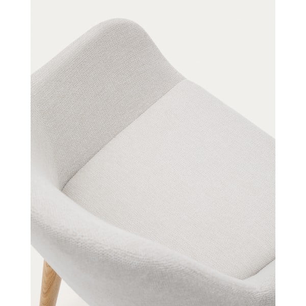 Bézs kárpitozott étkezőfotel Konna – Kave Home-image-1