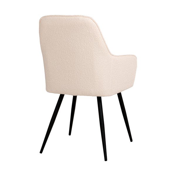 Krémszínű kárpitozott karfás étkezőfotel szett 2 db-os Harbo – House Nordic-image-3