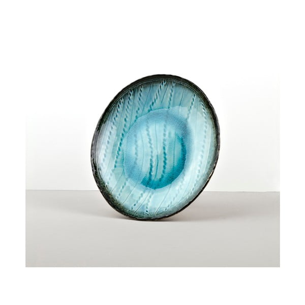 Sky kék ovális kerámia tányér, 24 c 20 cm - MIJ-image-4