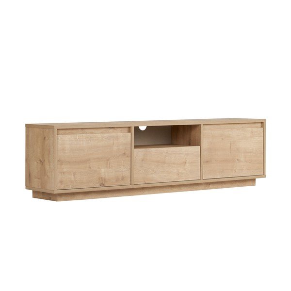 Natúr színű TV-állvány tölgyfa dekorral 160x42x30 cm Sentinel – Kalune Design