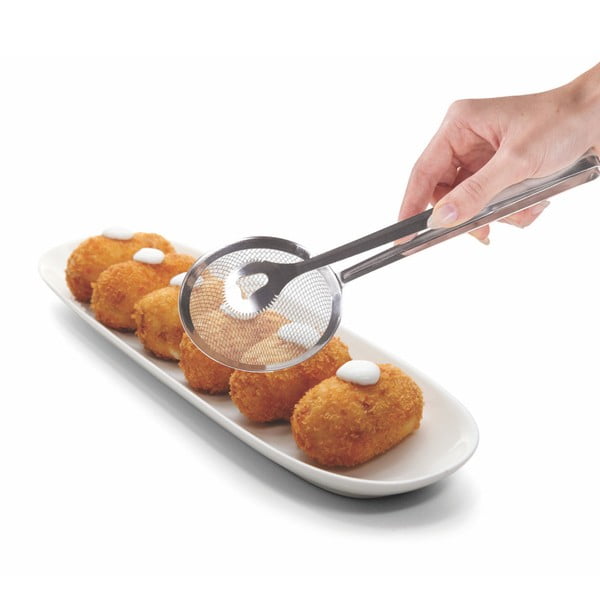 Tongs rozsdamentes acél sültszedő kanál - Metaltex-image-2