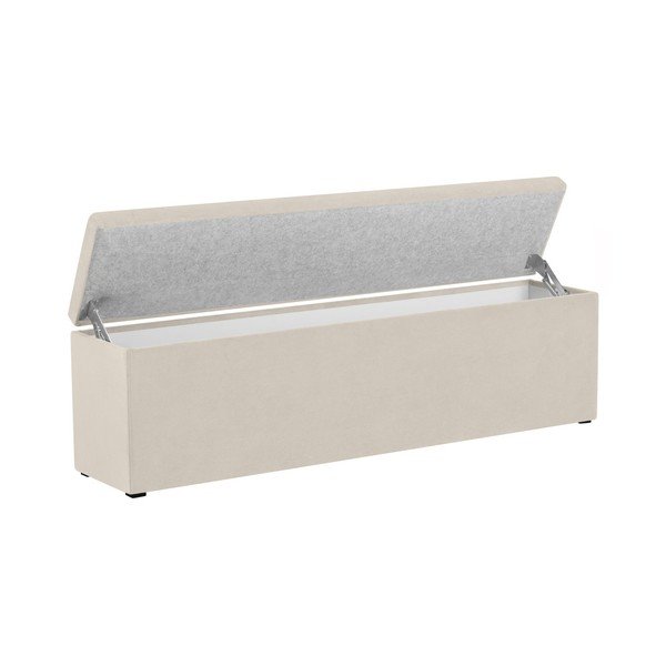 Nova krémszínű kárpitozott pad tárolóhellyel, 200 x 47 cm - Windsor & Co Sofas-image-3