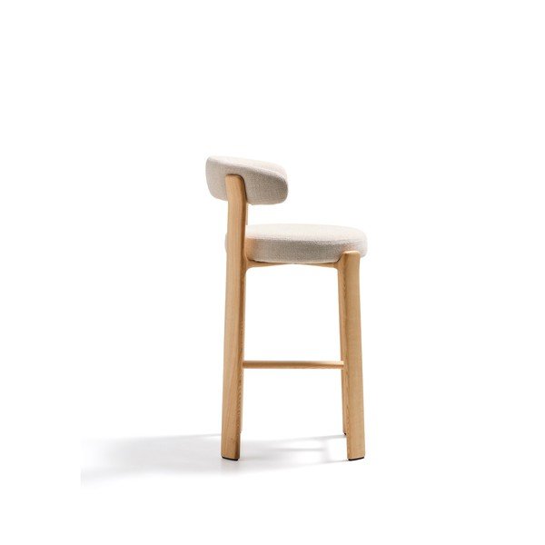 Bézs-világos natúr színű kőrisfa bárszék (ülésmagasság 75 cm) Granite – Kave Home-image-3