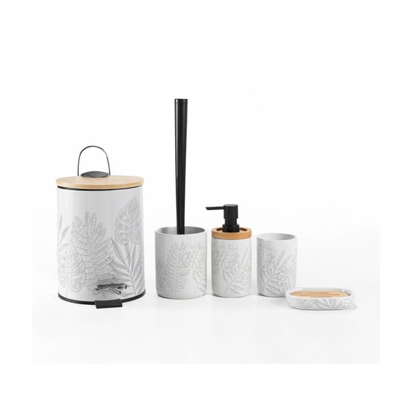 Fehér fém pedálos szemetes 3 l Amber – douceur d'intérieur-image-2