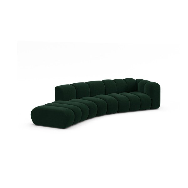 Sötétzöld sarokkanapé (jobb oldali) Lupine – Micadoni Home-image-1