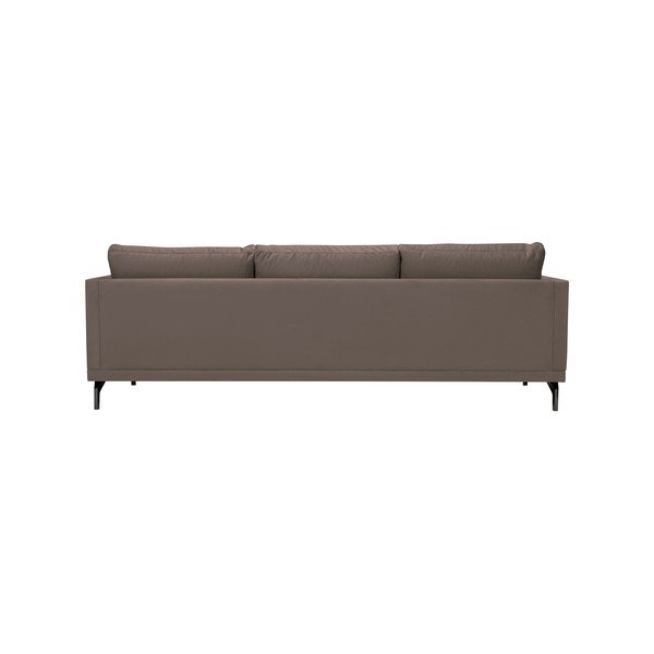 Jupiter barna háromszemélyes kanapé, fekete lábakkal - Windsor & Co Sofas-image-3