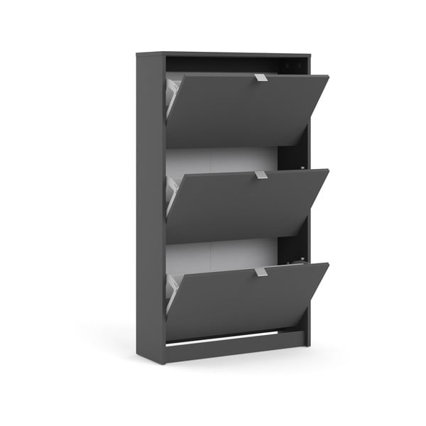 Szürke billenő ajtós cipőtartó Shoes – Tvilum-image-4