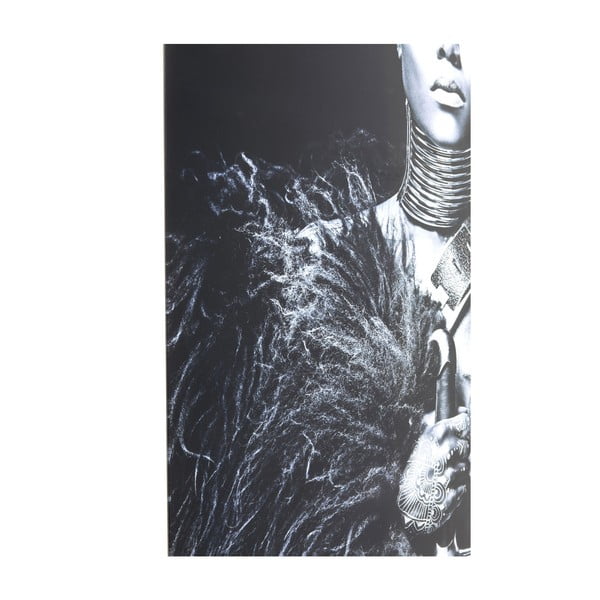 Lady Knight üvegezett fekete-fehér kép, 150 x 100 cm - Kare Design-image-1