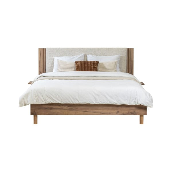 Bézs franciaágy ágyráccsal 140x190 cm Lior – Bobochic Paris-image-2